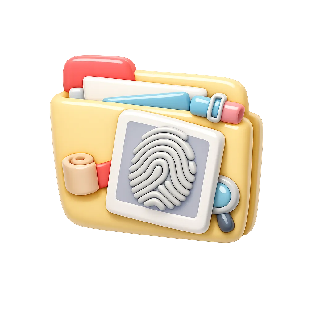 Files with finger prints image